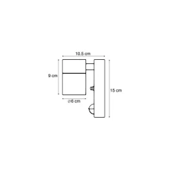 APPLIQUE LAMPADA DA PARETE CORPO IN ALLUMINIO CON SENSORE MOVIMENTO GU10 IP44