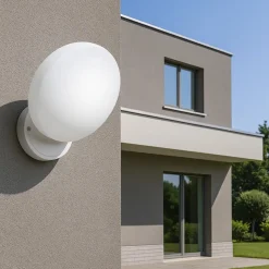 APPLIQUE LAMPADA DA PARETE PER ESTERNO 10W CCT SWITCH IP54 BIANCO 3 COLORI LUCE ESA-02B3C