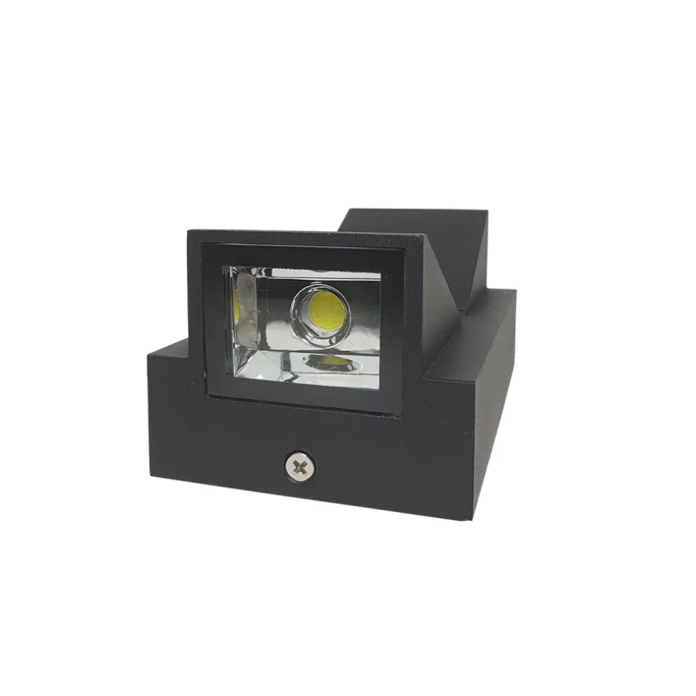 APPLIQUE LAMPADA FARETTO PER USO ESTERNO A LED LUCE 6500K 10W NERO LUCE A 2 VIE