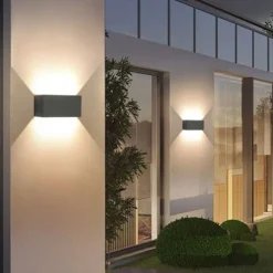 APPLIQUE LAMPADA LED 24W DA ESTERNO A PARETE DOPPIO FASCIO LUMINOSO REGOLABILE IP65 ES30