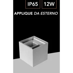 APPLIQUE LAMPADA MURO DOPPIO LED COB 12W FASCIO REGOLABILE CAMBIA COLORE CCT 3IN1 ES46-3C