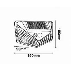 APPLIQUE LAMPADA PANNELLO SOLARE PARETE CON SENSORE MOVIMENTO LUCE 4000K SO-A4-N