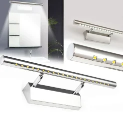 APPLIQUE LAMPADA PER SPECCHIO BAGNO DA PARETE CON 30 LED LUCE BIANCO FREDDO