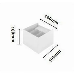 APPLIQUE LED A CUBO 12 WATT LAMPADA QUADRATA BIANCO DA PARETE INTERNO IP20 00748