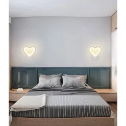 APPLIQUE LED A CUORE 6W LAMPADA A PARETE LUMETTO LUCE FREDDA CALDA NATURALE E28