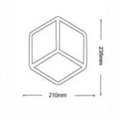 APPLIQUE LED A MURO LAMPADA MODERNA 12W EFFETTO CUBO 3D 3 MODALITÀ LUCE AQ11-3C