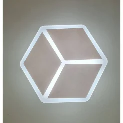 APPLIQUE LED A MURO LAMPADA MODERNA 12W EFFETTO CUBO 3D 3 MODALITÀ LUCE AQ11-3C