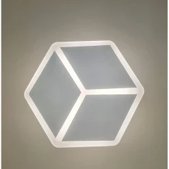 APPLIQUE LED A MURO LAMPADA MODERNA 12W EFFETTO CUBO 3D 3 MODALITÀ LUCE AQ11-3C