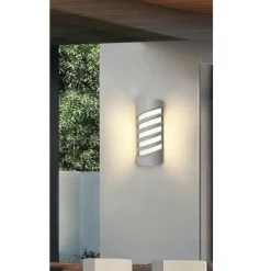 APPLIQUE LED A PARETE 12 W PER ESTERNO LUCE 3000K 6500K 4000K GRIGIO IP65 ES56