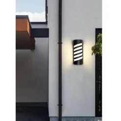 APPLIQUE LED A PARETE 12 W PER ESTERNO LUCE CALDA FREDDA NATURALE NERO IP65 ES56