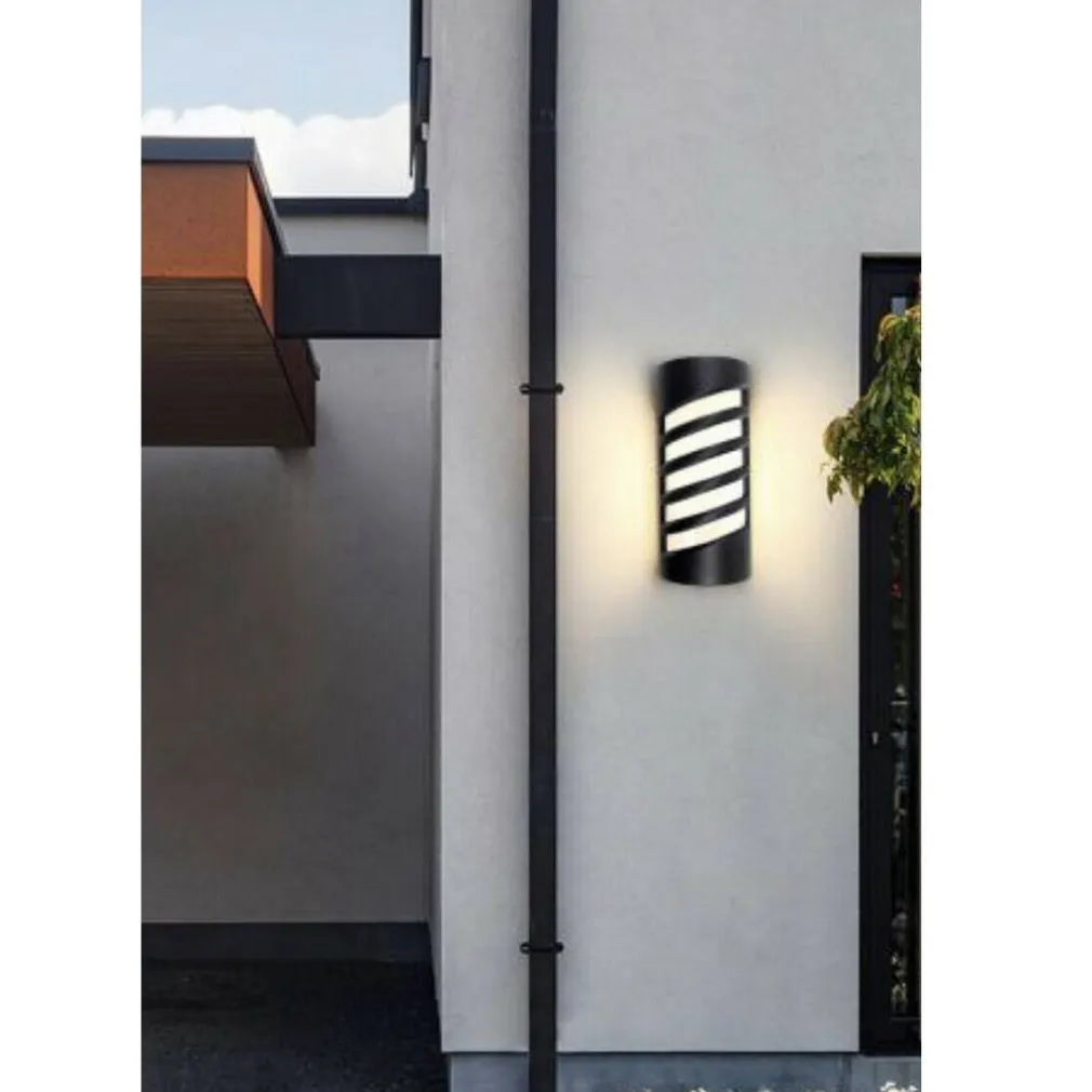 APPLIQUE LED A PARETE 12 W PER ESTERNO LUCE CALDA FREDDA NATURALE NERO IP65 ES56