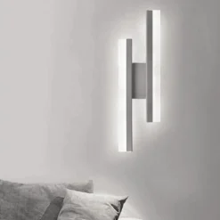 APPLIQUE LED BIANCO LAMPADA PARETE MODERNO 10W CCT 3 TONALITÀ LUCE 3000-4000-6500K E87-B3C