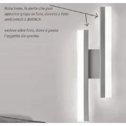 APPLIQUE LED BIANCO LAMPADA PARETE MODERNO 10W CCT 3 TONALITÀ LUCE 3000-4000-6500K E87-B3C