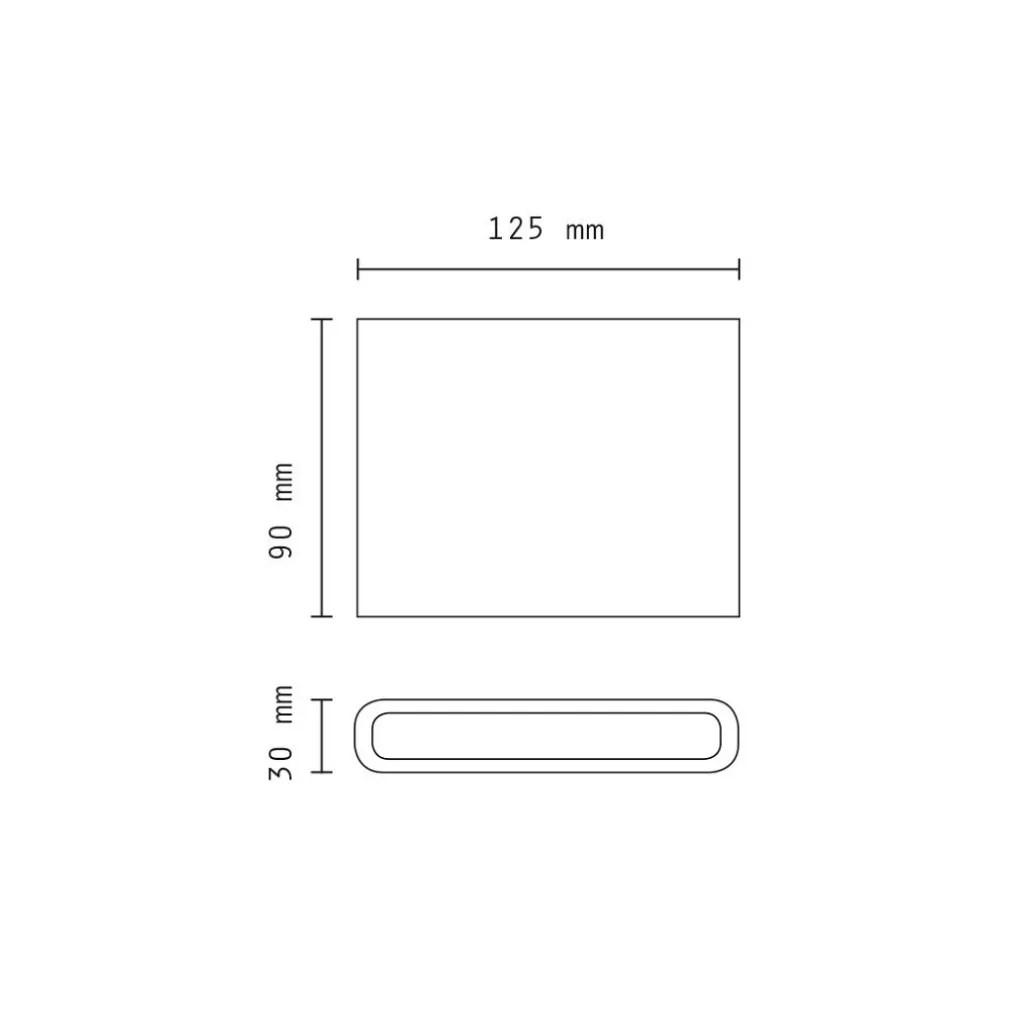 APPLIQUE LED COB 10W QUADRATA BIANCA SLIM UP & DOWN LUCE FREDDA NATURALE XC-9047
