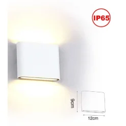 APPLIQUE LED COB 10W QUADRATA BIANCA SLIM UP & DOWN LUCE FREDDA NATURALE XC-9047
