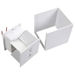 APPLIQUE LED CUBO BIANCO LAMPADA DA PARETE 5W 750LMN LUCE REGOLABILE UPDOWN IP65