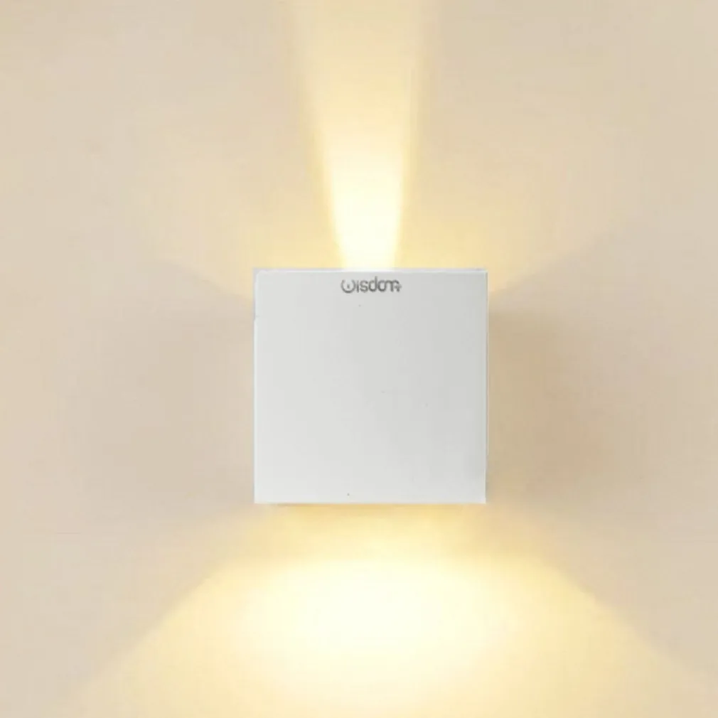 APPLIQUE LED CUBO LAMPADA DA PARETE WISDOM 6W 810LM LUCE REGOLABILE UPDOWN IP65