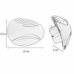 APPLIQUE LED DA MURO DOPPIA EMISSIONE 6 W LAMPADA OVALE 3 MODALITÀ LUCE AQ15-N3C