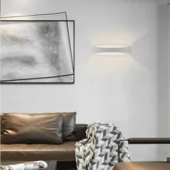 APPLIQUE LED DA MURO 12W UP & DOWN IN ALLUMINIO BIANCO 3 TEMPERATURE LUCE E59-B3C