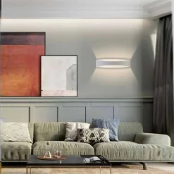 APPLIQUE LED DA MURO 12W UP & DOWN IN ALLUMINIO BIANCO 3 TEMPERATURE LUCE E59-B3C