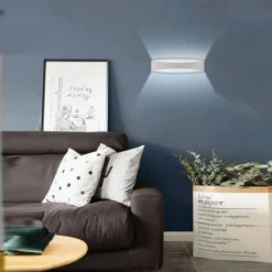 APPLIQUE LED DA MURO 12W UP & DOWN IN ALLUMINIO BIANCO 3 TEMPERATURE LUCE E59-B3C