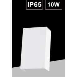 APPLIQUE LED ESTERNO RETTANGOLARE 10W DOPPIA EMISSIONE DI LUCE 3000K 4000K 640-B