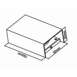APPLIQUE LED ESTERNO RETTANGOLARE 10W DOPPIA EMISSIONE DI LUCE 3000K 4000K 640-B