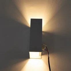 APPLIQUE LED ESTERNO RETTANGOLARE 10W DOPPIA EMISSIONE DI LUCE 3000K 4000K 640-B