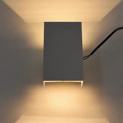 APPLIQUE LED ESTERNO RETTANGOLARE 10W DOPPIA EMISSIONE DI LUCE 3000K 4000K 640-B