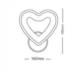 APPLIQUE LED FORMA CUORE 6 W A PARETE ABAT JOUR 3 MODALITÀ DI COLORE LUCE E28-3C