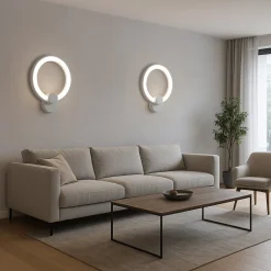 APPLIQUE LED FORMA DI CERCHIO 9W MODERNA TECNOLOGIA CCT LUCE FREDDA CALDA NATURALE E27-3C