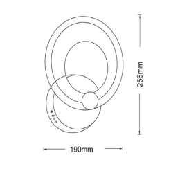 APPLIQUE LED FORMA DI CERCHIO 9W MODERNA TECNOLOGIA CCT LUCE FREDDA CALDA NATURALE E27-3C