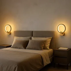 APPLIQUE LED FORMA DI CERCHIO 9W MODERNA TECNOLOGIA CCT LUCE FREDDA CALDA NATURALE E27-3C