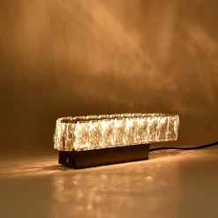 APPLIQUE LED LAMPADA DA PARETE 5W IN ACCIAIO VETRO INTERRUTTORE CCT SWITCH MODERNO AQ21-3C