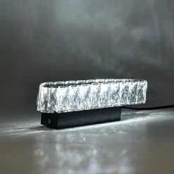 APPLIQUE LED LAMPADA DA PARETE 5W IN ACCIAIO VETRO INTERRUTTORE CCT SWITCH MODERNO AQ21-3C