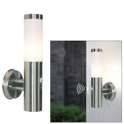 APPLIQUE LED LAMPADA E27 PARETE SENSORE MOVIMENTO LUCE ESTERNI GIARDINO IP44 230V