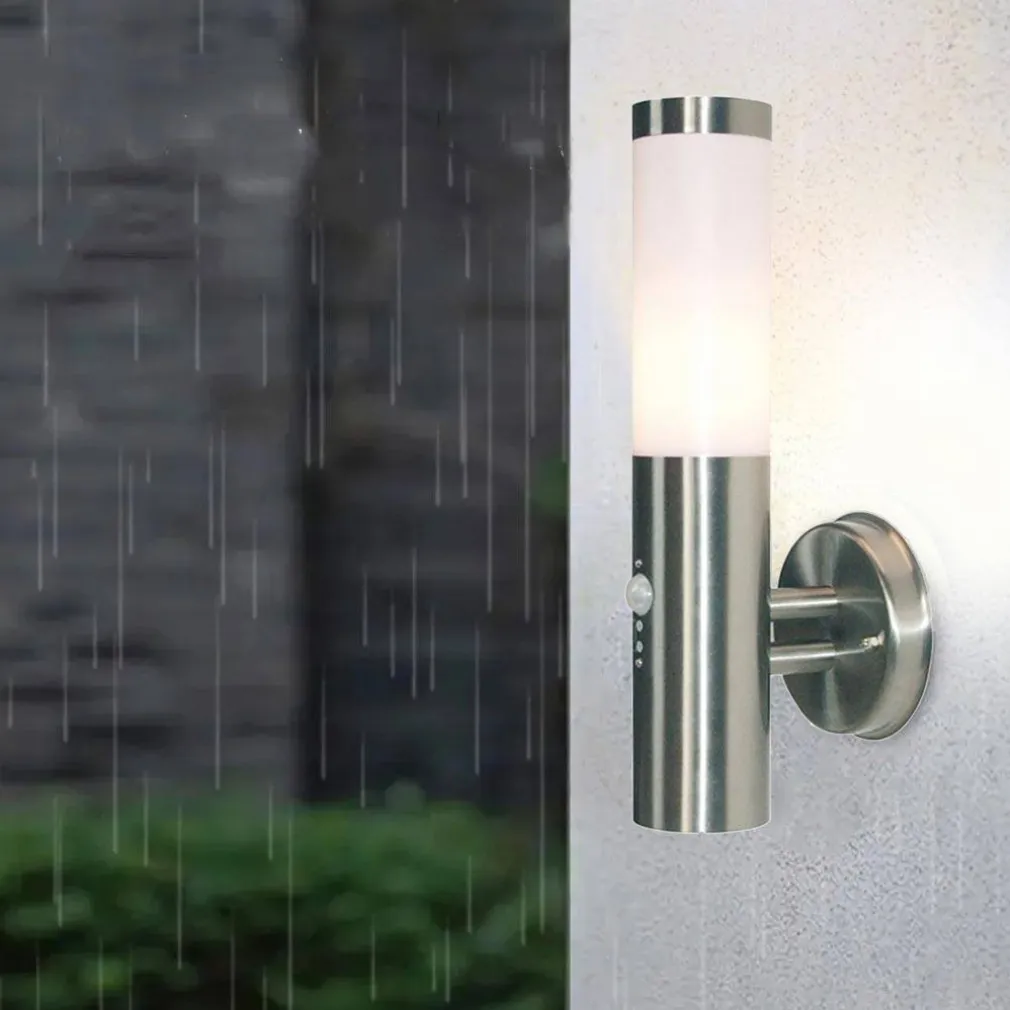 APPLIQUE LED LAMPADA E27 PARETE SENSORE MOVIMENTO LUCE ESTERNI GIARDINO IP44 230V