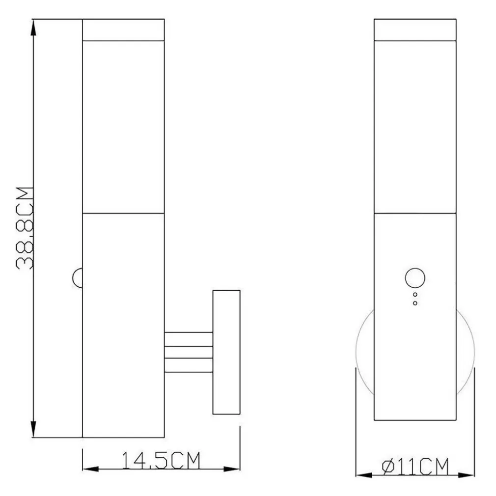 APPLIQUE LED LAMPADA E27 PARETE SENSORE MOVIMENTO LUCE ESTERNI GIARDINO IP44 230V