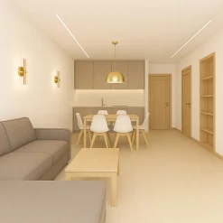 APPLIQUE LED MODERNO DA PARETE 6W IN METALLO DORATO ACRILICO TECNOLOGIA CCT SWITCH AQ32-3C