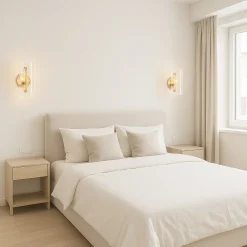 APPLIQUE LED MODERNO DA PARETE 6W IN METALLO DORATO ACRILICO TECNOLOGIA CCT SWITCH AQ32-3C