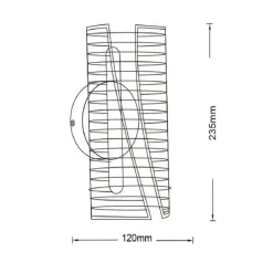 APPLIQUE LED MODERNO DA PARETE 6W IN METALLO DORATO ACRILICO TECNOLOGIA CCT SWITCH AQ32-3C