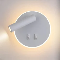 APPLIQUE LED ORIENTABILE DA PARETE DOPPIA FONTE LUMINOSA 8 WATT LUCE CALDA 3000K MR-01