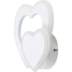 APPLIQUE LED PARETE FORMA DOPPIO CUORE MODERNO 12W 3 MODALITÀ COLORE LUCE E83-3C