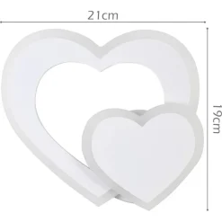 APPLIQUE LED PARETE FORMA DOPPIO CUORE MODERNO 12W 3 MODALITÀ COLORE LUCE E83-3C