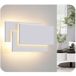 APPLIQUE LED RETTANGOLARE 12W 650 LM A PARETE 3 TEMPERATURE DI LUCE CCT E41-B3C