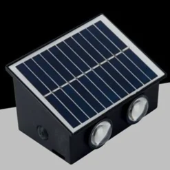 APPLIQUE LED SOLARE ESTERNO GIARDINO A PARETE CON SENSORE LUCE CALDA 3000K IP65 EWG-04T-C