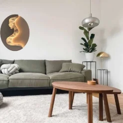 APPLIQUE LED 7W A MURO CON RAFFIGURAZIONE VOLTO DONNA 3 COLORAZIONE LUCE AQ12-3C