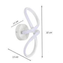 APPLIQUE MODERNO INTRECCIATO A LED 13 W DA PARETE 3 COLORAZIONE DI LUCE AQ30-3C