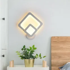 APPLIQUE MODERNO LED ROMBO 12W LAMPADA DA PARETE TRE COLORAZIONE DI LUCE E82-B3C