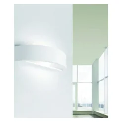 APPLIQUE MURO MODERNO IN GESSO MEZZALUNA SLIM 1XR7S LAMPADA VERNICIABILE GS-E62